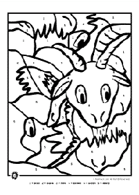 color by numbers - coloring page 5