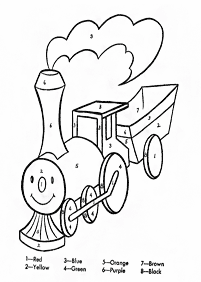 color by numbers - coloring page 54