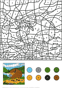 color by numbers - coloring page 55