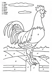 color by numbers - coloring page 58