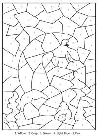 color by numbers - coloring page 59
