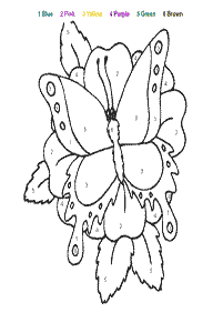 color by numbers - coloring page 6