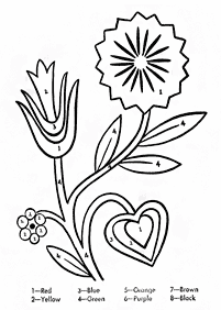 color by numbers - coloring page 60
