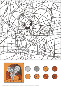 color by numbers - coloring page 63