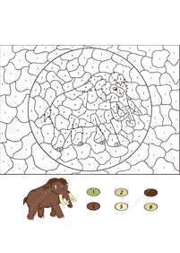 color by numbers - coloring page 64