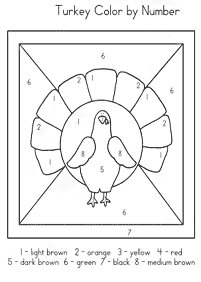 color by numbers - coloring page 65
