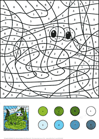 color by numbers - coloring page 67
