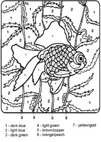 color by numbers - coloring page 69