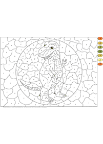 color by numbers - coloring page 70