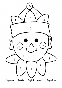 color by numbers - coloring page 77