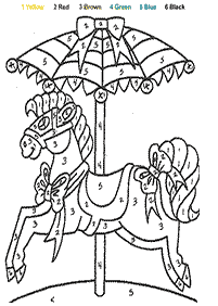 color by numbers - coloring page 8