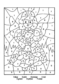 color by numbers - coloring page 80