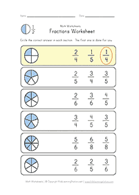 fractions worksheets - worksheet 10