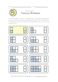 fractions worksheets - worksheet 26