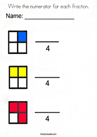 fractions worksheets - worksheet 5