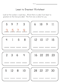 greater than less than - worksheet 16
