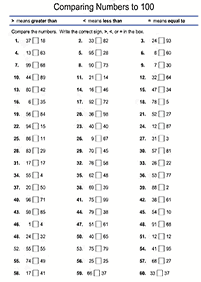 greater than less than - worksheet 21