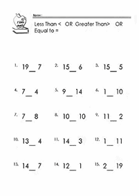 greater than less than - worksheet 25