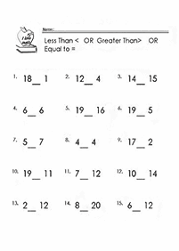 greater than less than - worksheet 45
