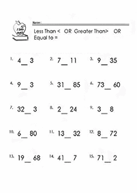 greater than less than - worksheet 49