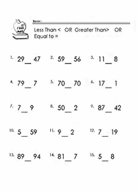 greater than less than - worksheet 53