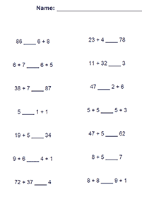 greater than less than - worksheet 59