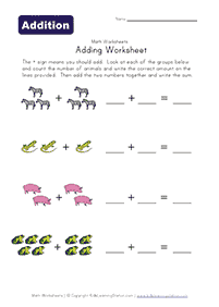 simple math for kids - worksheet 67