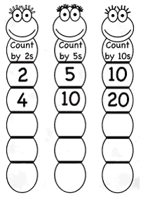 skip counting - fill in the missing numbers - worksheet 18