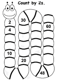 skip counting - fill in the missing numbers - worksheet 2