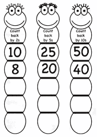 skip counting - fill in the missing numbers - worksheet 22