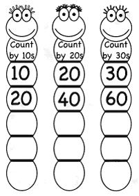 skip counting - fill in the missing numbers - worksheet 26