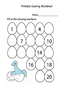 skip counting - fill in the missing numbers - worksheet 30