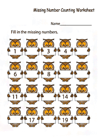 skip counting - fill in the missing numbers - worksheet 32