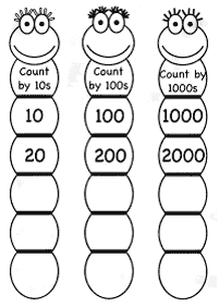 skip counting - fill in the missing numbers - worksheet 45