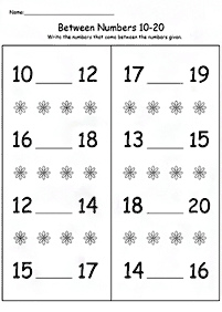 skip counting - fill in the missing numbers - worksheet 51