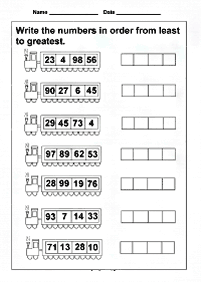 skip counting - fill in the missing numbers - worksheet 71