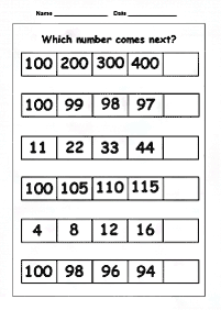 skip counting - fill in the missing numbers - worksheet 91