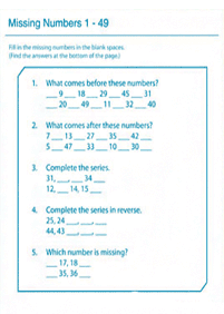 skip counting - fill in the missing numbers - worksheet 98