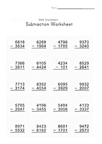 subtraction for kids - worksheet 103