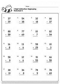 subtraction for kids - worksheet 21