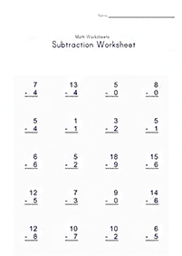 subtraction for kids - worksheet 67