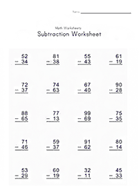 subtraction for kids - worksheet 79