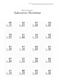 subtraction for kids - worksheet 83