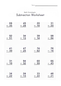 subtraction for kids - worksheet 87
