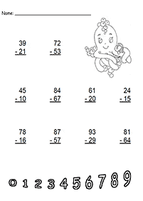 subtraction for kids - worksheet 94