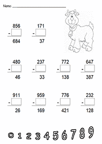 subtraction for kids - worksheet 97