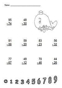 subtraction for kids - worksheet 98
