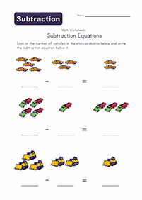simple subtraction for kids - worksheet 20