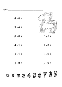 simple subtraction for kids - worksheet 31