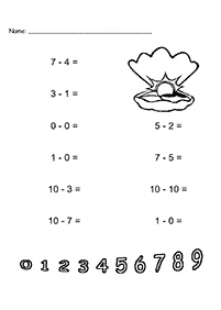simple subtraction for kids - worksheet 35
